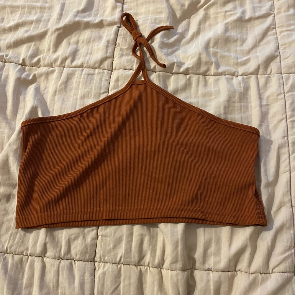 Brown crop top